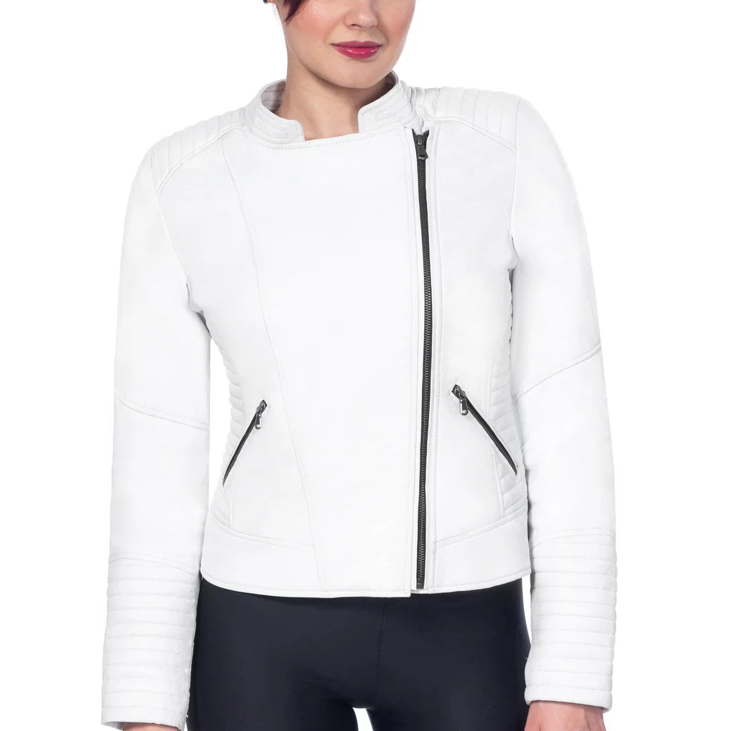Marla Armored Women's Motorcycle Leather Jacket