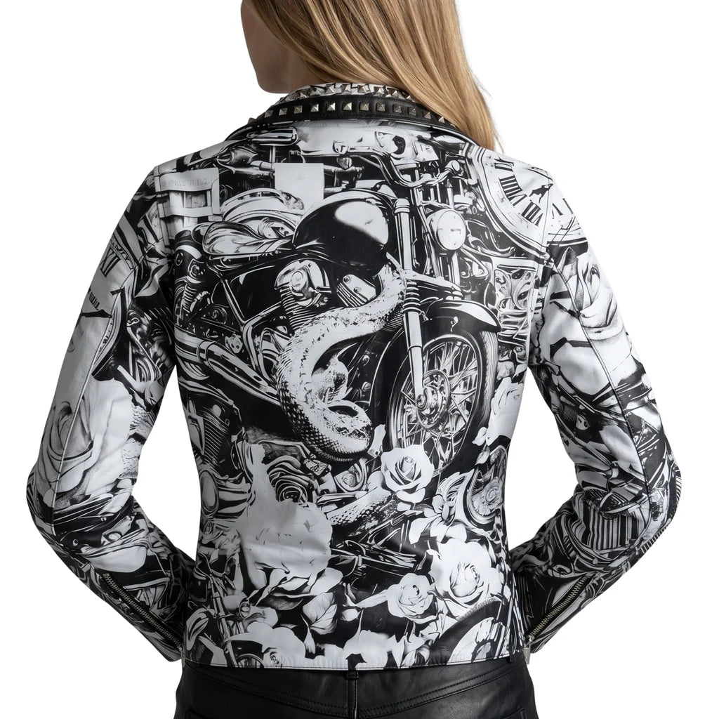 Cabaret Women's Motorcycle Leather Jacket