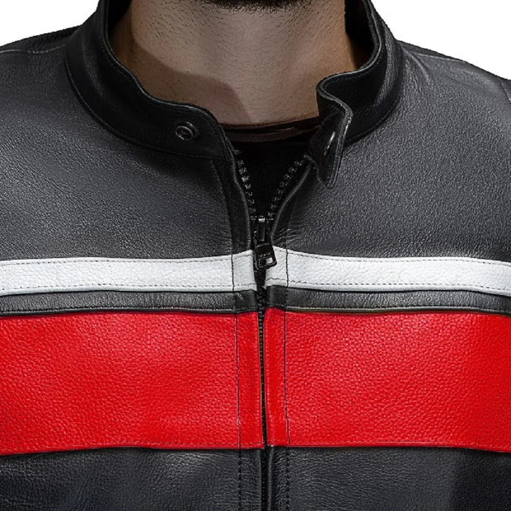 Legacy Red Motorcycle Racing Leather Jacket