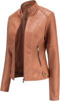 Faux Leather Jacket Women Bomber Jacket Women's