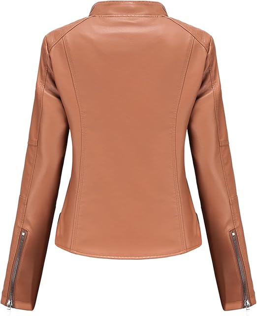 Faux Leather Jacket Women Bomber Jacket Women's