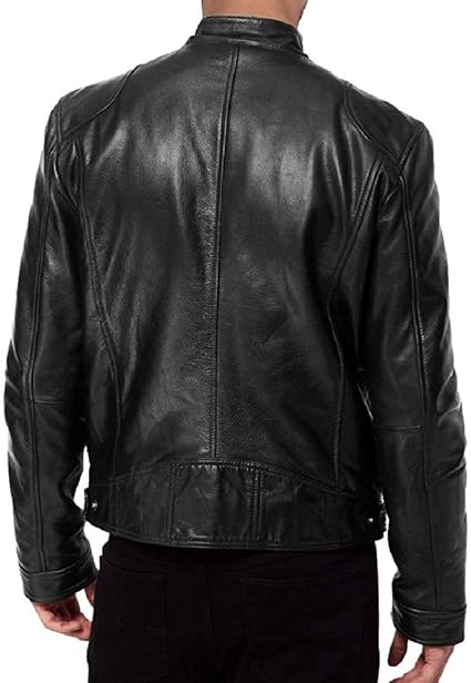 Men's SWORD Genuine Lambskin Leather Biker Jacket