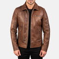 Vintage Brown Leather Jacket