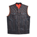 Men's Perforated Leather Motorcycle Vest