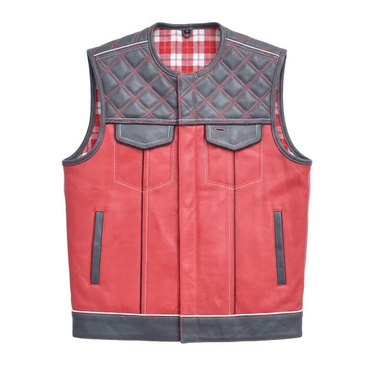 Apex Men's Leather Motorcycle Vest