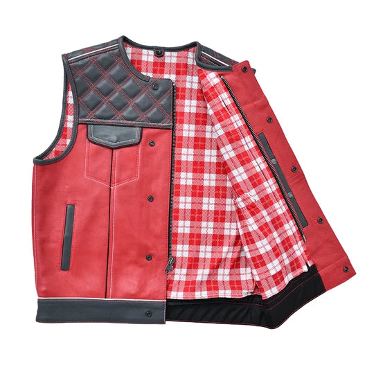 Apex Men's Leather Motorcycle Vest