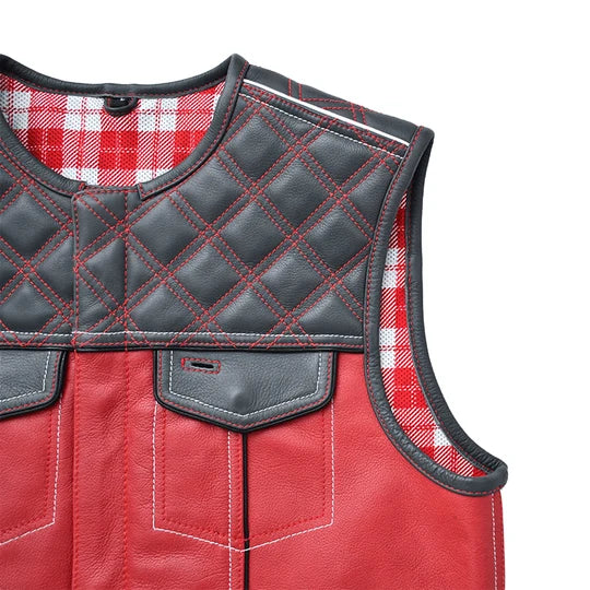 Apex Men's Leather Motorcycle Vest