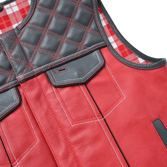 Apex Men's Leather Motorcycle Vest
