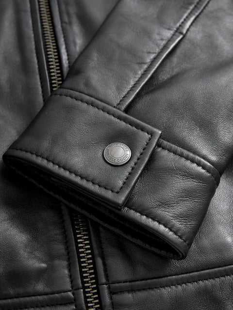 Black Signature Leather Jacket