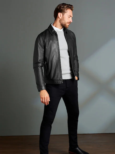 Black Signature Leather Jacket