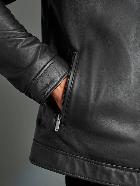 Black Signature Leather Jacket