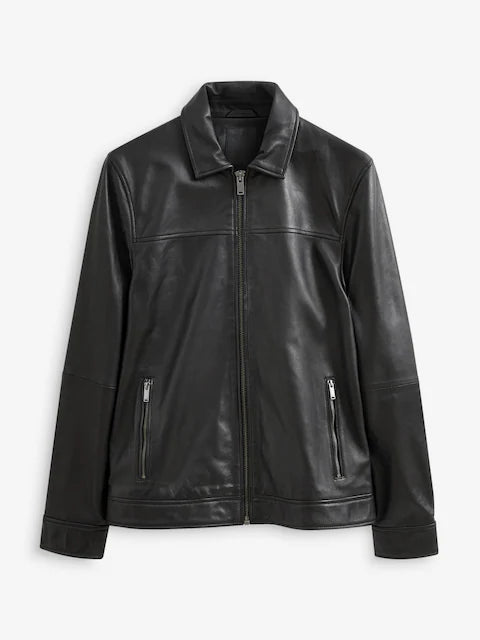 Black Signature Leather Jacket