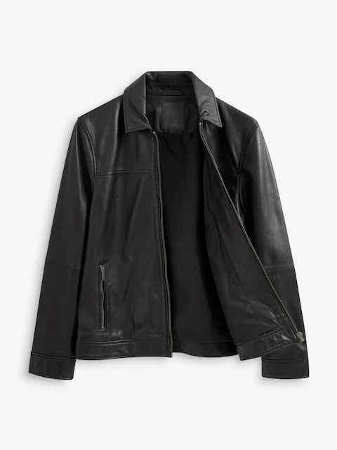 Black Signature Leather Jacket