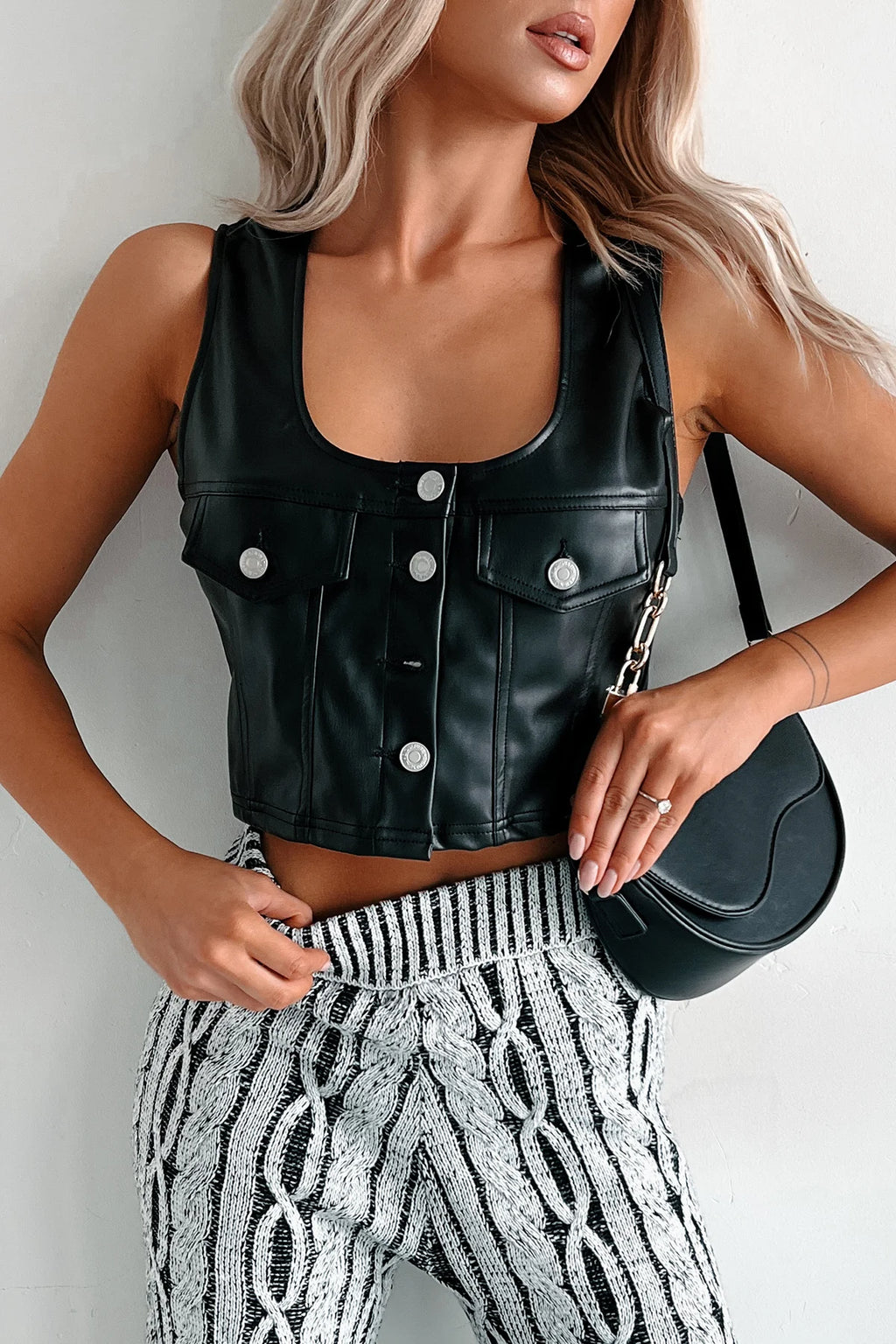 Pleather Vest (Black)