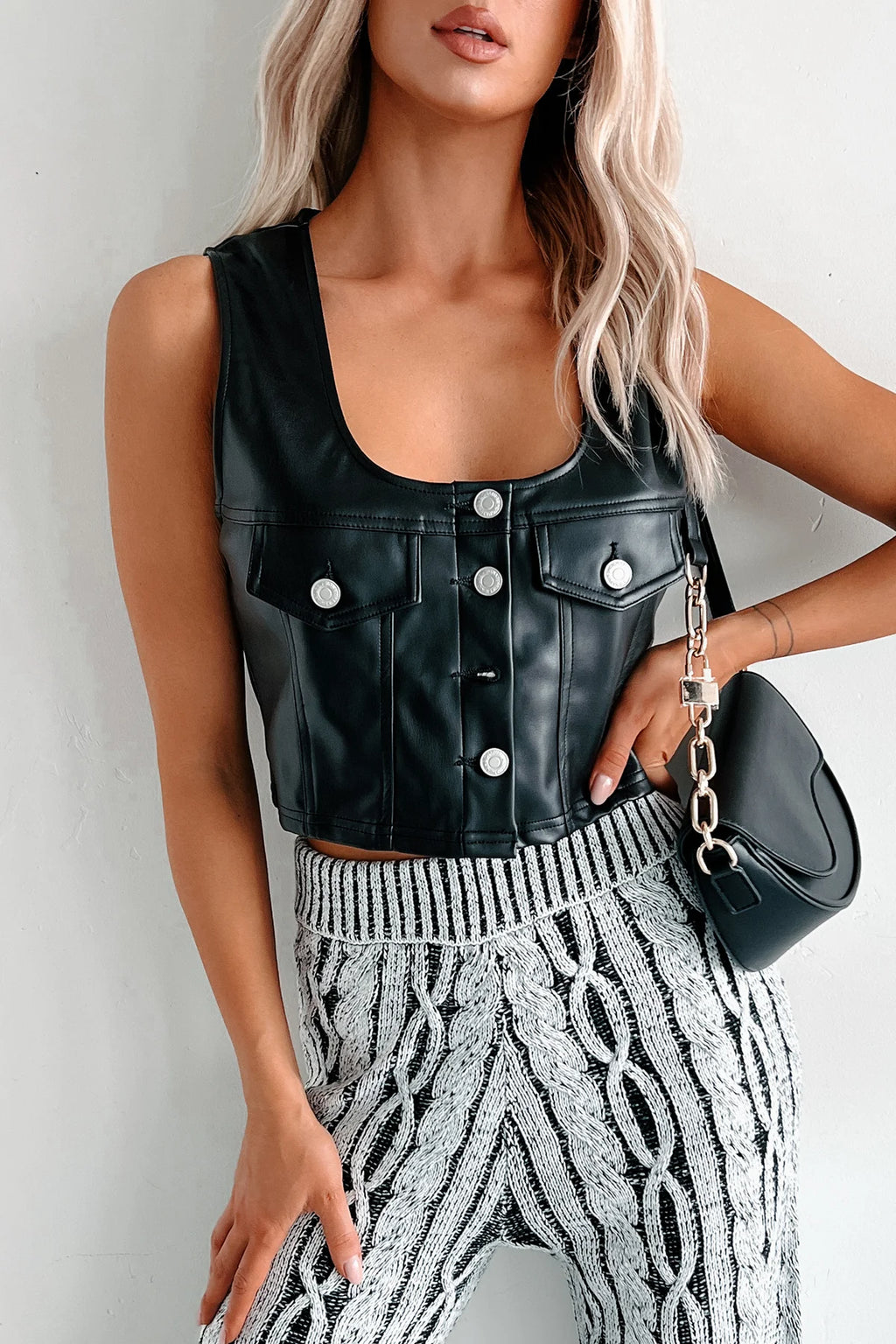 Pleather Vest (Black)