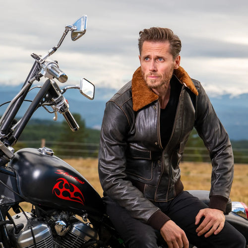 Bomber Motorcycle Leather Jacket