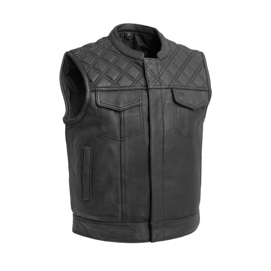 Upside Men's Motorcycle Club Style Leather Vest