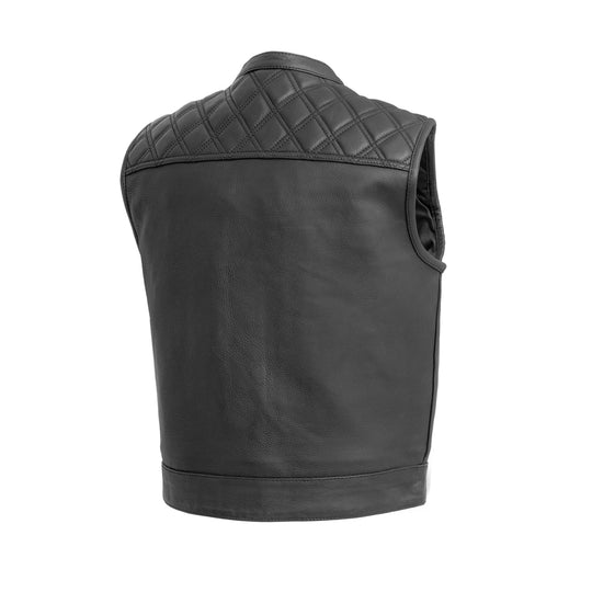 Upside Men's Motorcycle Club Style Leather Vest