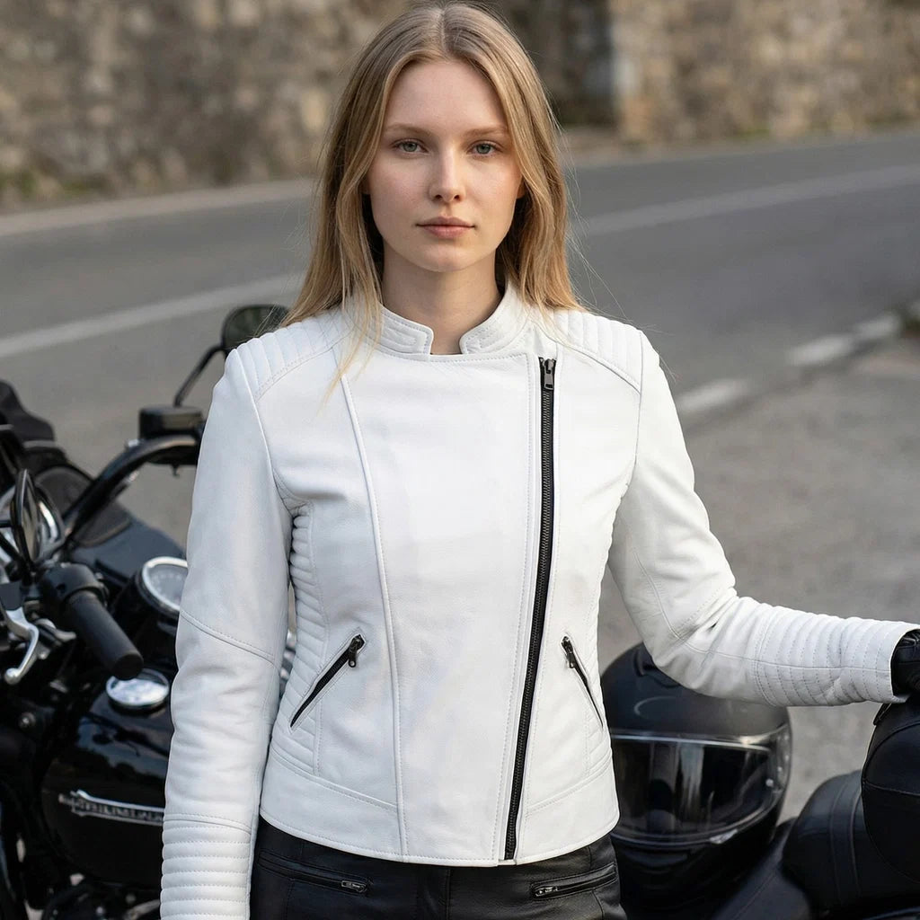 Marla Armored Women's Motorcycle Leather Jacket